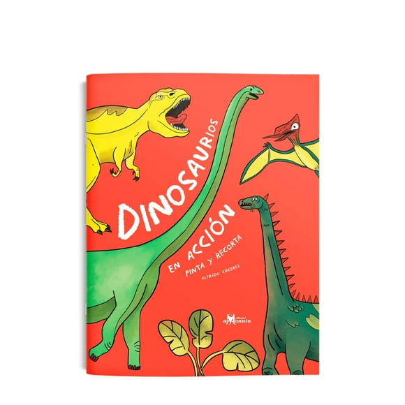 Dinosaurios en acción blanco