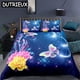 thumbnail image 1 of Purple Butterfly Flower Luxury Bedding Set Double Duvet Cover Set Pillowcase Home Textile, 1 of 3