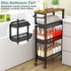 thumbnail image 3 of Carrito de almacenamiento Vivihomety Utility de 4 niveles con ruedas y asa, color negro, 3 of 8