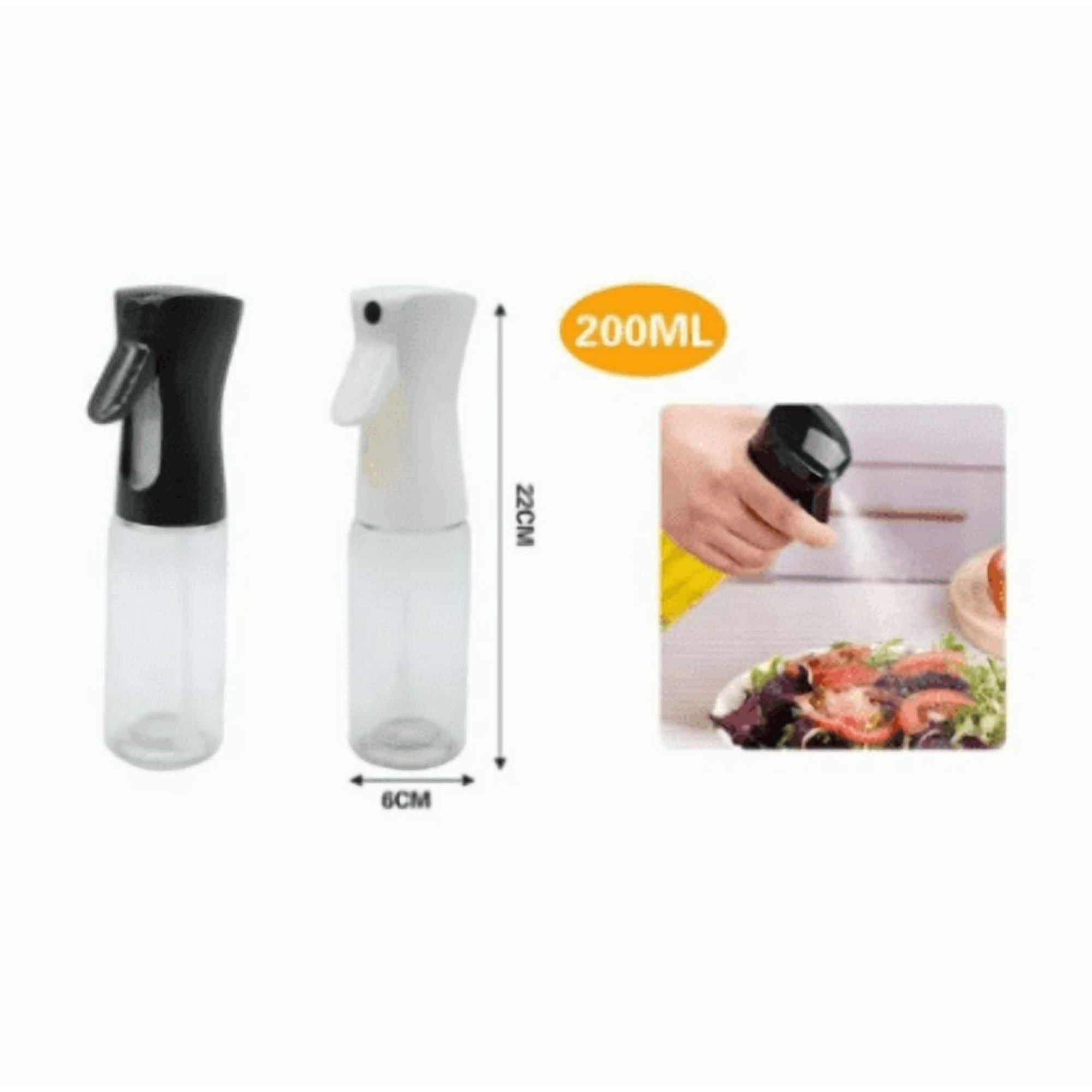 Genérico - Botella De Aceite De Vidrio Con Spray 200ml