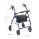 thumbnail image 3 of Andador Burrito Ortopédico - Freno Asiento 4 Ruedas Plegable, 3 of 7