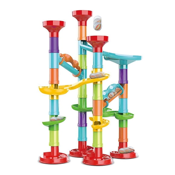 Set de bloques de construcción Marble Run Blacka con canicas de cristal para niños de 4 a 8 años
