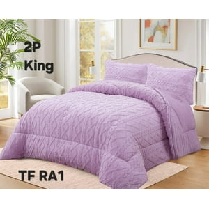 Aladdins Shop - Cobertor De Invierno Texturizado Con Chiporro King Trenzado Lila