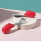thumbnail image 1 of Make Mealtime Fun and Easy with our 2 Set Baby Toddler Silicone Stainless Steel Spoon Fork Set in a Cute and Gender-Neutral Style, Perfect for Feeding and Cutlery Training, Comes with a Useful Case!, 1 of 5