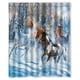 thumbnail image 1 of Cortina de ducha de caballo, juego de cortina de baño con ganchos, tamaño 60 x 72 pulgadas, 1 of 3