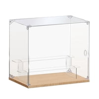 Magideal - Vitrina De Acrílico Estante De Nivel De Escalera Cajas De Almacenamiento Protectoras A Prueba De Polvo Multifunzionale Para Tienda Tienda Muñeca 2 Escaleras Para 18 Juguetes