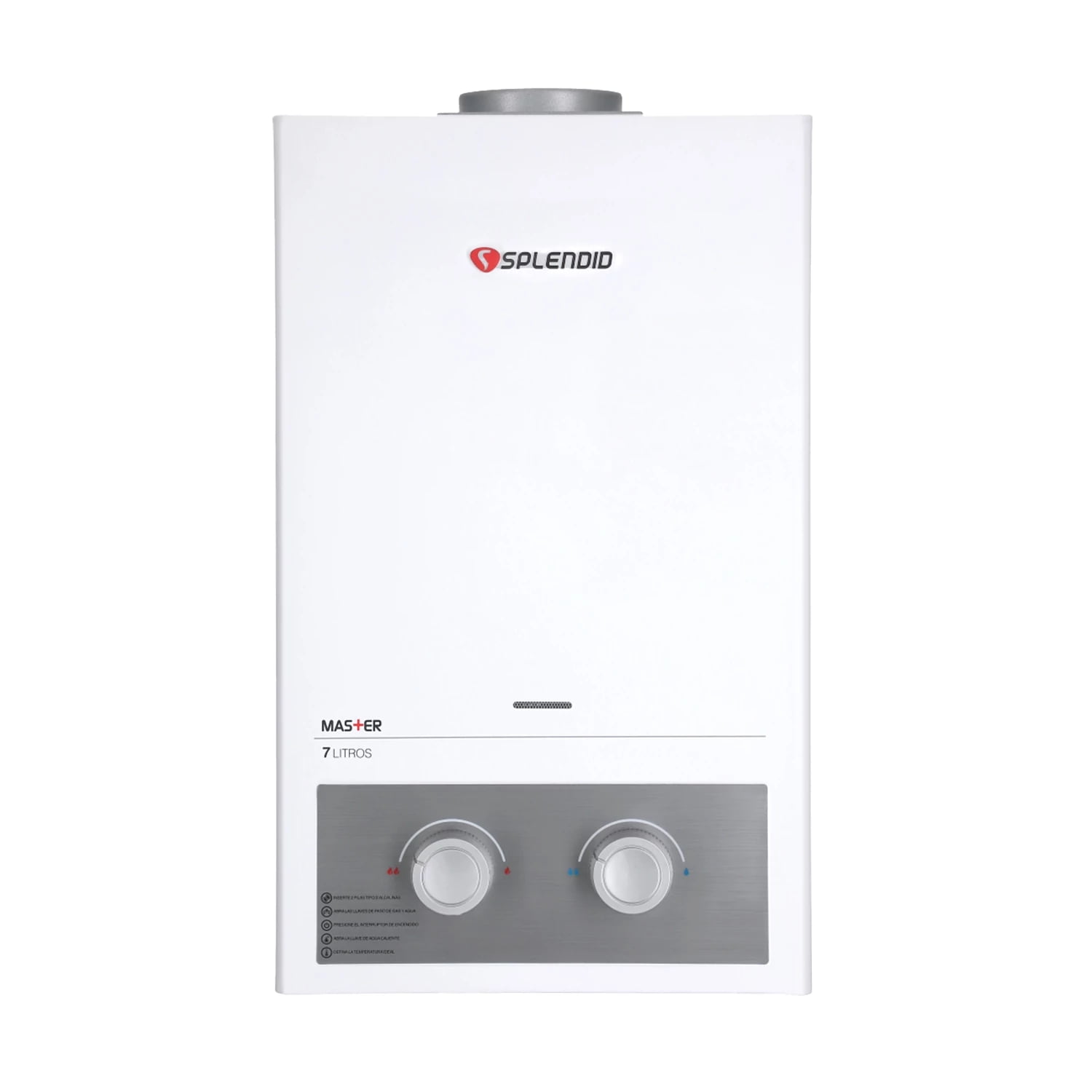 Splendid - Calefon 7 Litros Gas Licuado Tiro Natural