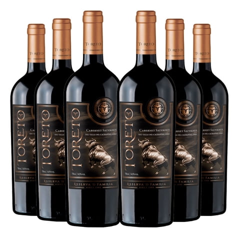 Toreto - 6 Vinos Reserva De F. Cabernet Sauvignon, 750 Ml, 14%
