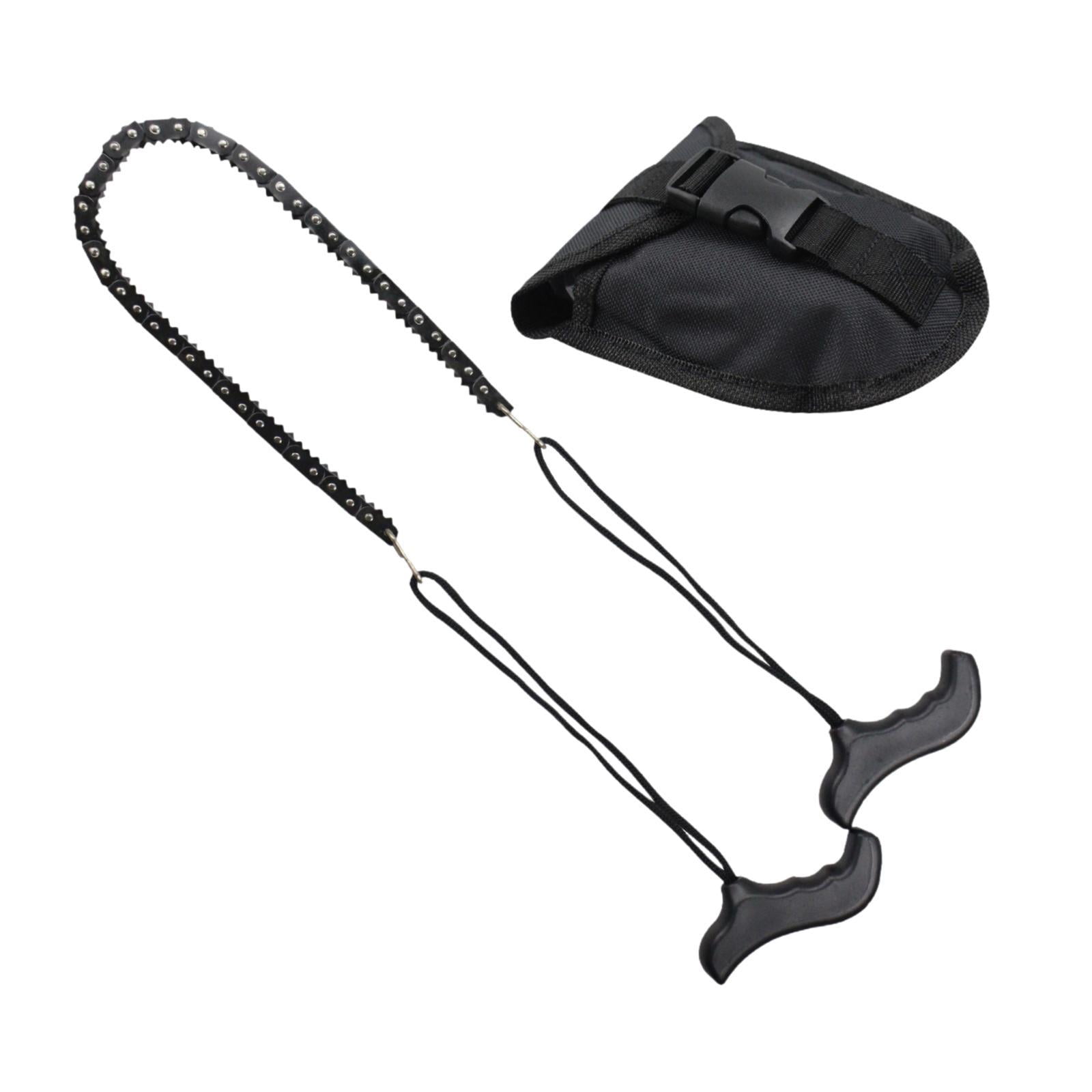 Magideal - Sierra De Camping Sierra De Cuerda Con Bolsa De Almacenamiento Sierra De Alambre De Acero Manual Portátil De Bolsillo Negro