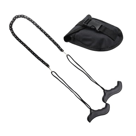 Magideal - Sierra De Camping Sierra De Cuerda Con Bolsa De Almacenamiento Sierra De Alambre De Acero Manual Portátil De Bolsillo Negro