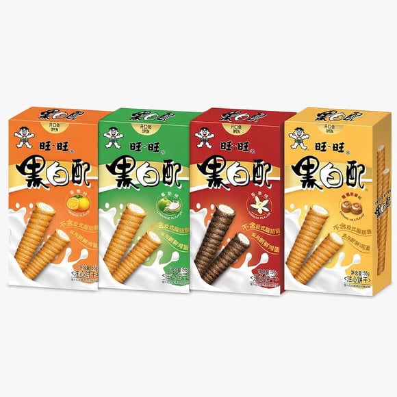 Pack de 4 Obleas Base Cacau Marca Want Want* 56gr