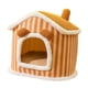 thumbnail image 1 of Encantadora Cama Para Gatos, Casa, Cojín Para Mascotas, Cómoda Y Cálida Perrera, Casas Para Cachorros De Invierno, M, Marrón, 1 of 5