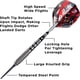 thumbnail image 3 of Juego de dardos Viper Blitz con 95% de punta de acero de tungsteno, 24 g, con funda, 3 of 9