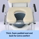 thumbnail image 3 of Cómoda Drop Arm Medline con asiento y respaldo acolchados, 3 of 6