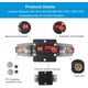 thumbnail image 5 of Disyuntor de audio de 30 A, 40 A, 50 A, 60 A, 80 A, 100 A, 150 A, portafusibles en línea para estéreo de automóvil, inversor, reinicio manual, 12 V-24 V CC, para protección de sistemas de audio automo, 5 of 7