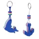 thumbnail image 1 of Yachting Boating Llavero Flotante Llavero - Dolphin y Anchor Forma Azul, 1 of 3