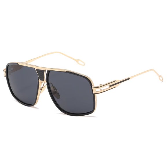 Gafas de sol AEVOGUE de aleación con marco grande y escudo cuadrado AE0336