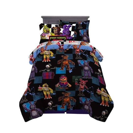 Juego De Ropa De Cama Franco Five Nights At Freddy's De 5 Piezas, Tamaño Doble