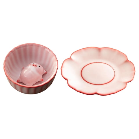 Magideal - Juego De Taza De Té Con Mascota De Té, Estatua De Cerdito, Diseño De Textura Único, Taza De Té De Kungfu Para Colección De Restaurante De Hotel Y Como