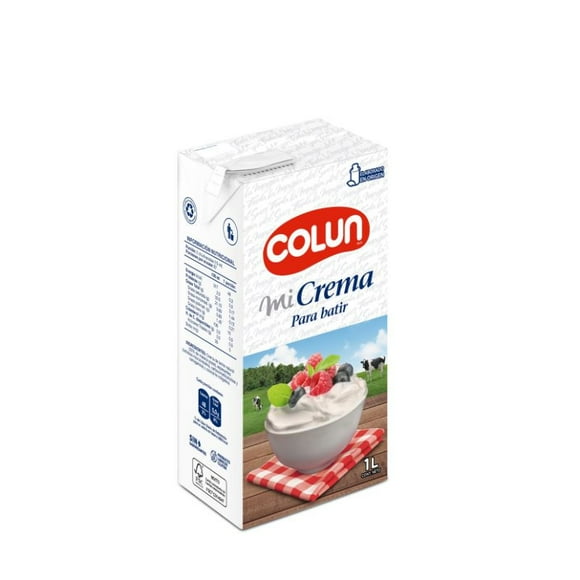 Crema de Leche Natural Para Batir Colun, 1 L