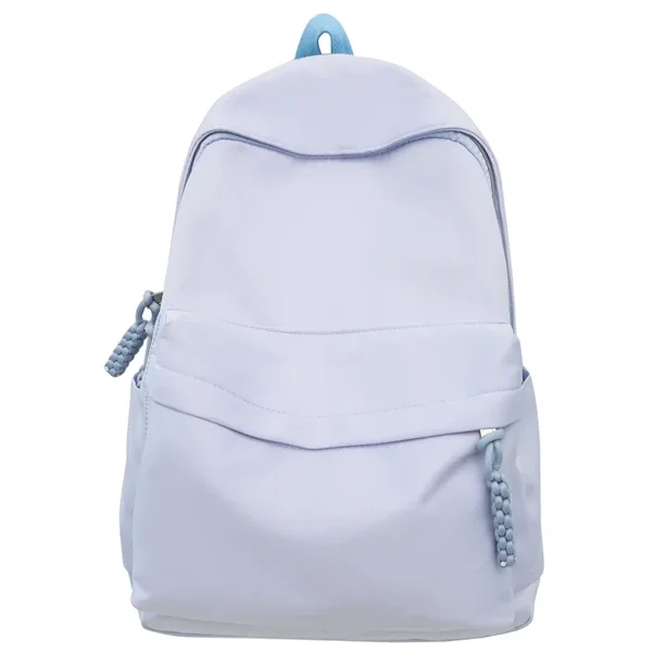 High Capacity Simple Solid Waterproof Nylon School Bag Mahua Zipper High Quality Backpacks 2024 Hot Sale Bags for Girls and Boys