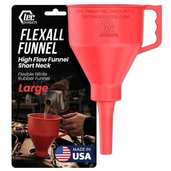 Embudo TEC Products FlexAll de cuello corto flexible de nitrilo