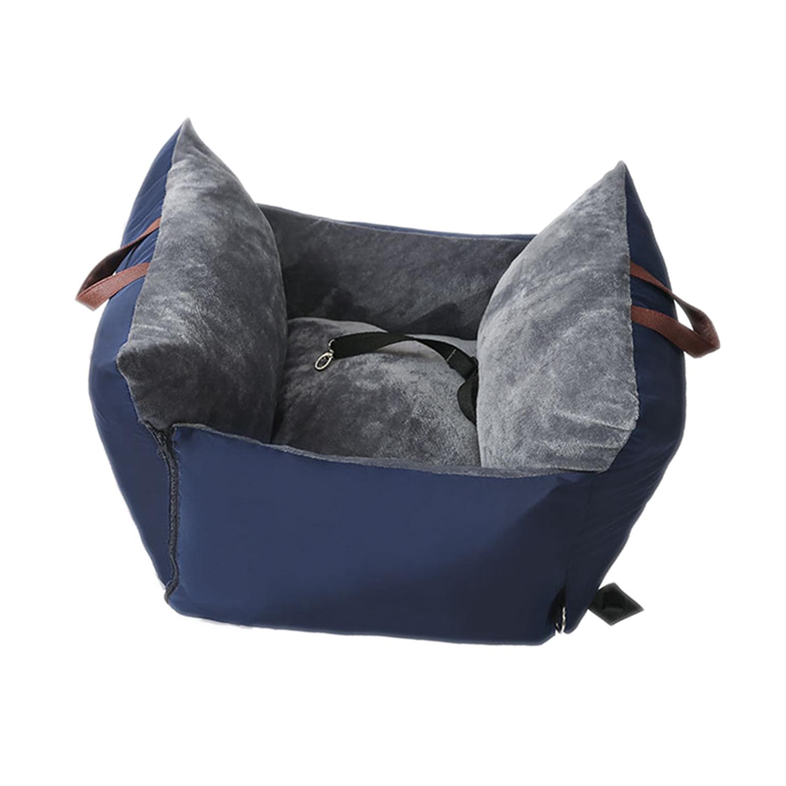 Magideal - Asiento Ligero Para Perros, Gatos, Coches, Elevador, Correa De Seguridad, Jaula, Cama, Reposabrazos Para Cachorros, Caja Para Perros Pequeños, Mediano Azul Marino