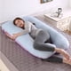 thumbnail image 2 of Almohada para embarazadas, almohada en forma de U desmontable y lavable, cojín grande, almohada de cintura, 2 of 5