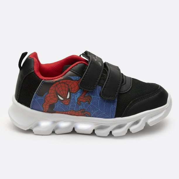 Zapatillas Con Luces Niño Telaraña Spiderman Azul Marvel
