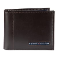 Cartera Tommy Hilfiger, Delgada, Plegable, De Cuero Marrón, Para Hombre