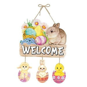 Genérico - Letrero Colgante Para Puerta De Pascua, Decoración Colgante Para Cafetería, Casa De Vacaciones