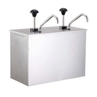 Magideal - Bomba Dispensadora De ,Dispensador De Bomba De Jarabe De Ketchup,Acero Inoxidable Fácil De Limpiar,Dispensador De Bomba De Condimento De Cubo