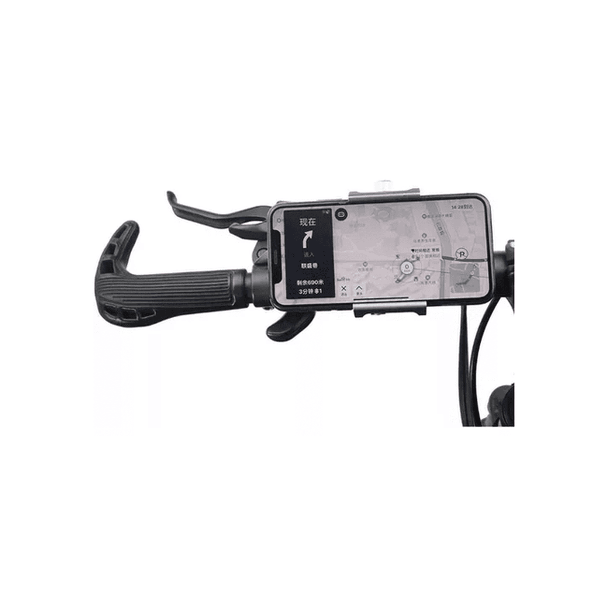 Genérico - Porta Smartphone Celular Metálico Para Moto Y Bicicleta, Color Negro