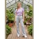 thumbnail image 3 of Pantalón Mujer Flare Pierna Ancha Cintura Elasticada Gris, 3 of 8