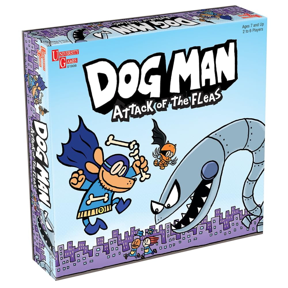 University Games, Dog Man Attack Of The Fleas, Un Juego De Mesa Cooperativo De Dav Pilkey Para 2 A 6 Jugadores De 6 Años En Adelante.