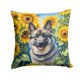 thumbnail image 1 of Cojín Sunflowers Norwegian Elkhound, 1 of 6