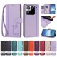 thumbnail image 4 of Funda Cartera Trébol para Xiaomi 15 Pro con Ranuras Tarjetas y Carga Inalámbrica Morado claro, 4 of 6