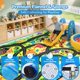 thumbnail image 2 of Alfombra de juego Cavorel Kids 122 x 183 cm con dinosaurios y coche de juguete, 2 of 7