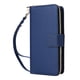 thumbnail image 1 of Funda Cartera con Cremallera y Correa para Samsung Galaxy A23 Soporte y Tarjetero Azul, 1 of 6