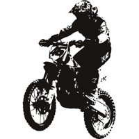 Rienda Libre Graphics - Decomural Dirt Bike Rider Motorbike Ws-17534