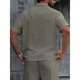 thumbnail image 3 of Polera Hombre Manga Corta Textura Suave Cierre Tendencia 0273, 3 of 3