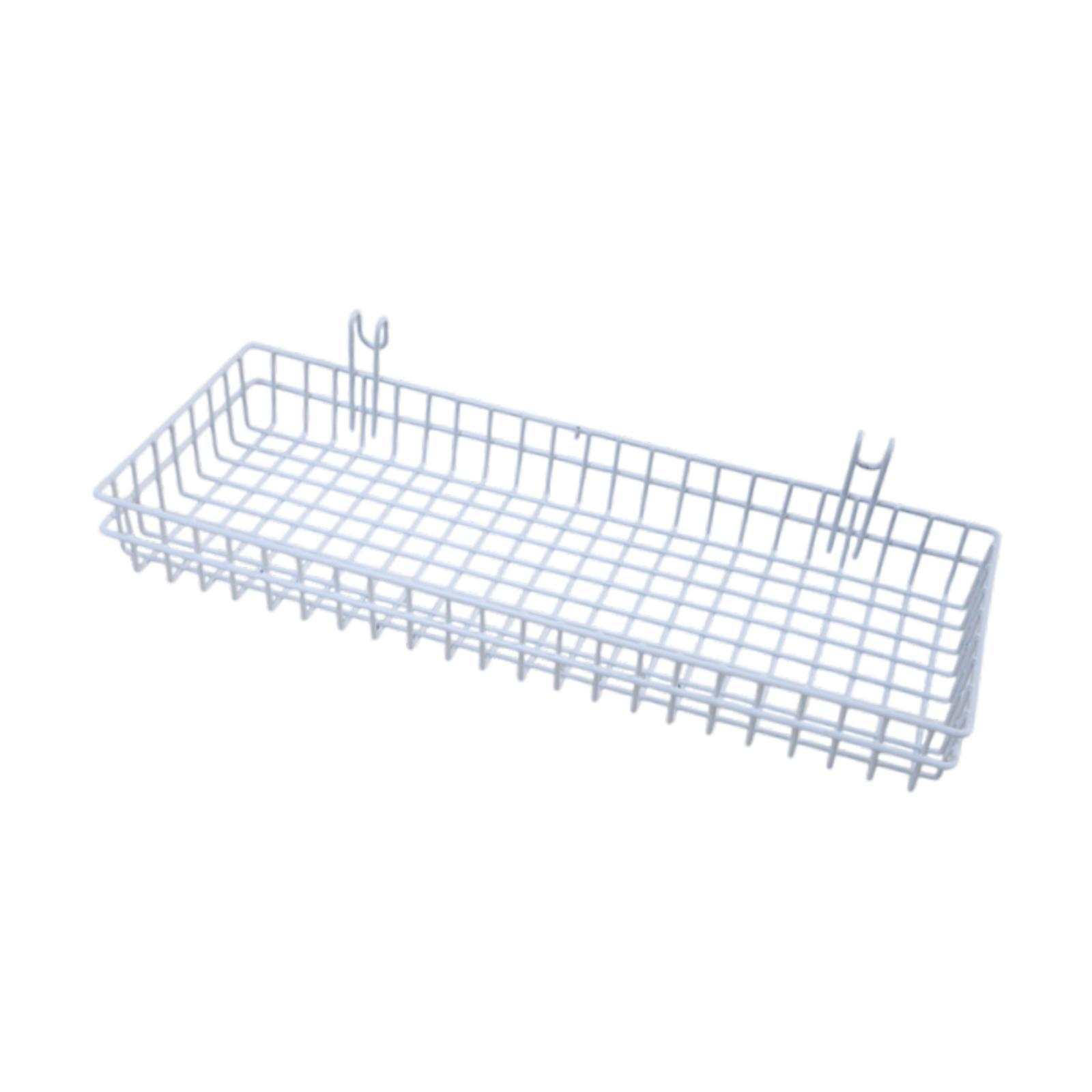 Magideal - Estante De Almacenamiento De Cesta Para Colgar Alambre Detrás De Una Puerta De Decoración De La Organizador De Montaje En La Pared Para , Blanco