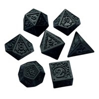 Bothyi - 7 Piezas De Dados Poliédricos, Recuerdo De Fiesta Negro, Dados De Varias Caras Para Juegos De Rol