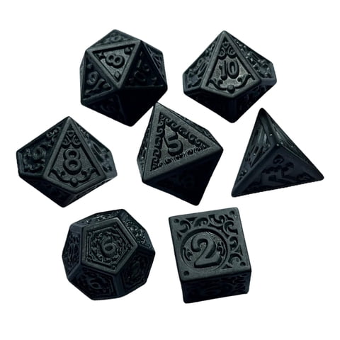 Bothyi - 7 Piezas De Dados Poliédricos, Recuerdo De Fiesta Negro, Dados De Varias Caras Para Juegos De Rol