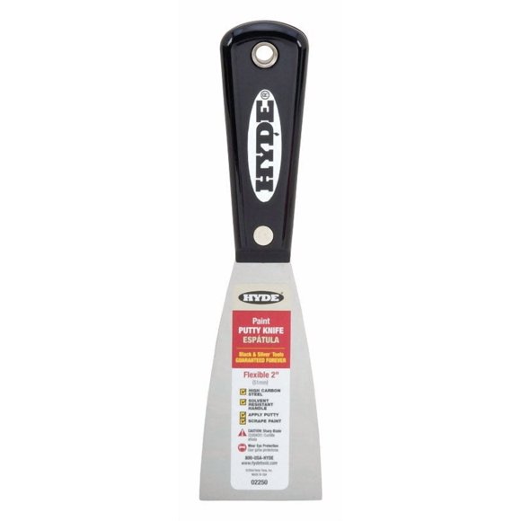 Espátula Hyde de acero con alto contenido de carbono flexible de 2 cm x 20 cm