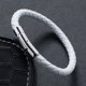 thumbnail image 2 of Pulsera de Caballero de Cuero White Space Elegante y Juvenil, 2 of 3