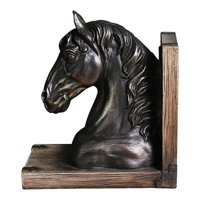Magideal - Estatua De Cabeza De Caballo Vintage, Sujetalibros Decorativo, Figurita De Resina, Escultura, Tapón De Libro, Manualidades Para Mesa, Sala De Estar,