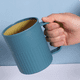 thumbnail image 5 of Vasos de plástico creativos para café (paquete de 4), vasos para fiestas, taza de plástico mejorada con asa, vaso de paja de trigo para agua, café, leche, jugo y té., 5 of 6