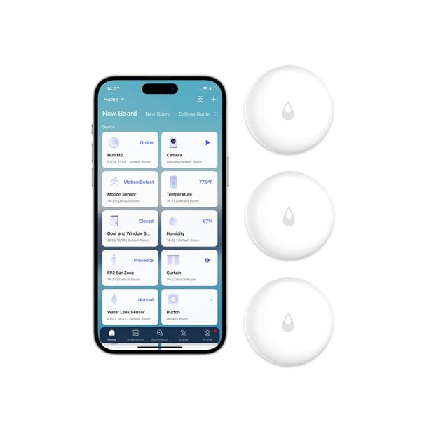Sensor de fugas de agua Aqara, paquete de 3 unidades, para sistema de alarma Smart Home