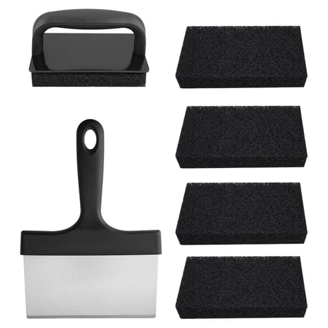 Magideal - Kit De Limpieza De Plancha 7X, Espátula Para Plancha, Limpieza Rápida De Resistencia Con Para , Camping, Exterior, Limpiador De